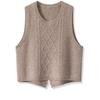 Women Cable Knit Waistcoat, Loose Sleeveless Knitted Vest, High Quality All Season Casual Sweater Gilet