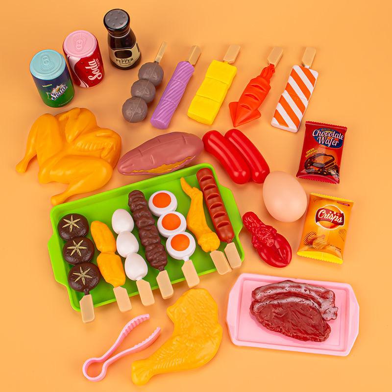 Children'S Play House Barbecue Toys Bbq Barbecue Set Kitchen Barbecue Skewers Simulated Food Barbecue Skewers Incense