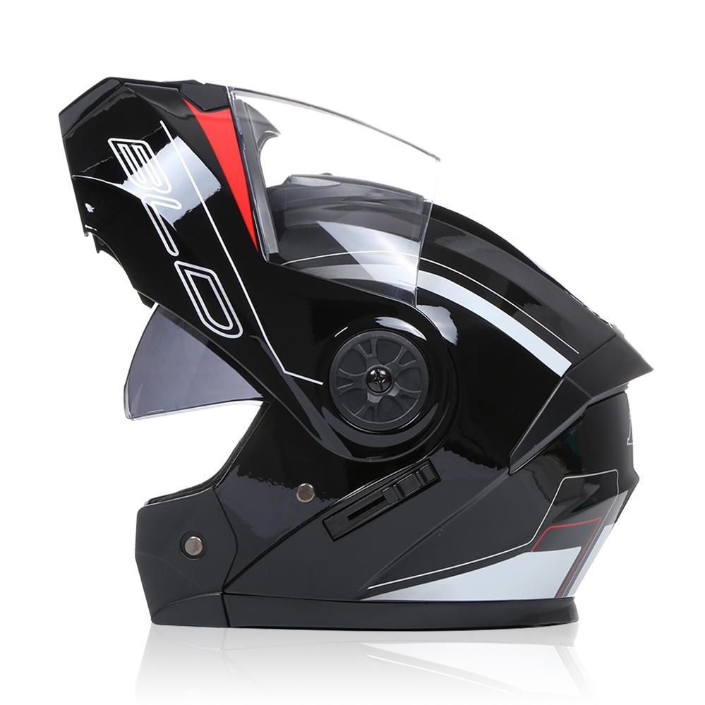 BLD New Arrival High Quality Men Women Motorcycle Racing Flip Up Helmet ABS Material Modular Dual Lens Helmet DOT Approved