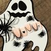 Nail Patch Wear Nail Halloween Nail Art White French Black Edge Ghost Love Cobweb Wear Nail Art