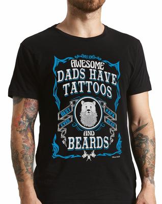 Fantastisches PAPA Tattoos und Bart T-Shirt Geschenk für Papa Vatertag Geburtstag Top