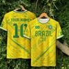 Brazilian Jerseys Pattern T-Shirt For Men Customized 3D Printed T Shirts Fashion