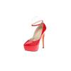 Women Sandals Pumps Sexy 14cm Extremely Thin High Heels Platform Peep Toe Stiletto Patent Leather Party Nighclub Wedding Shoes