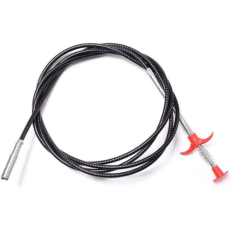 

2 м Устранитель засоров в сливе - Трубопроводный Четырехлапчатый Крюк Землечерпалка Выдвижной Гибкий Коготь Для Туалета Канализации Душа Кухни Ванной Комнаты 2m чёрный