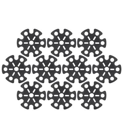 10pcs Alpenstock Hiking Poles Accessories Rubber 85mm Snow Support Mud Tray Black