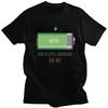 Custom Cool God Is Still Working On Me Battery Loading T Shirt Men 100 Cotton Tshirt Casual Tee Tops Fashion Tshirt
