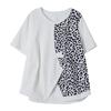 T-shirt for Women Summer Large Size Cotton T-shirt Soft Loose Leopard Casual Comfortable Pullover T-shirt Top