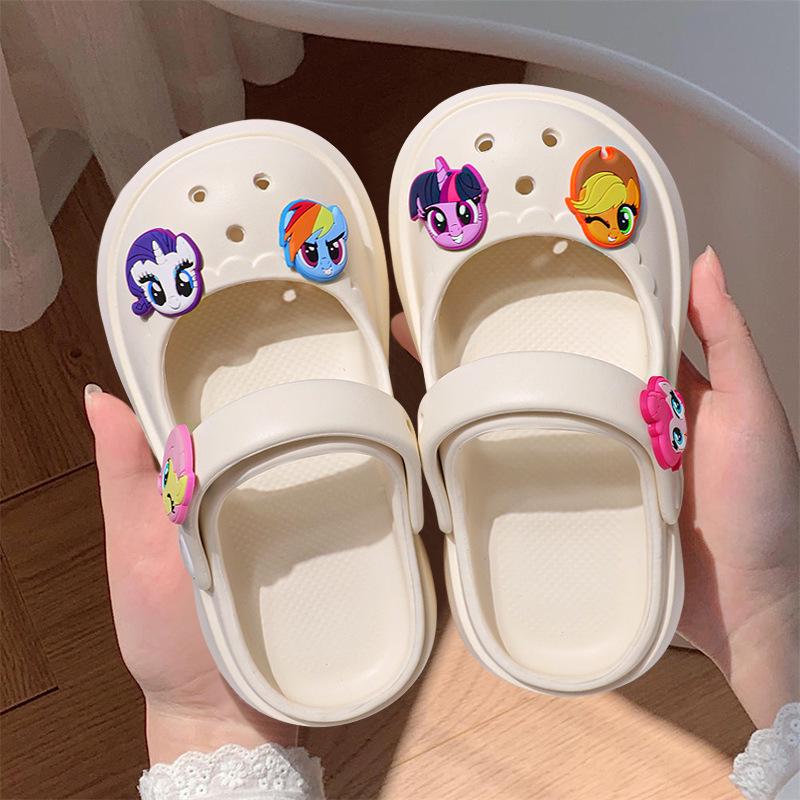 My Little Pony Cute Cartoon Crocs for Kids & Adults - Non-slip Soft Sole for Beach & Home