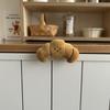 Bread Plush Keychain, Cute Cartoon Plush Toy, Brooch Pin Embroidery Keychain Fridge Magnet, Adorable Bread Keychain