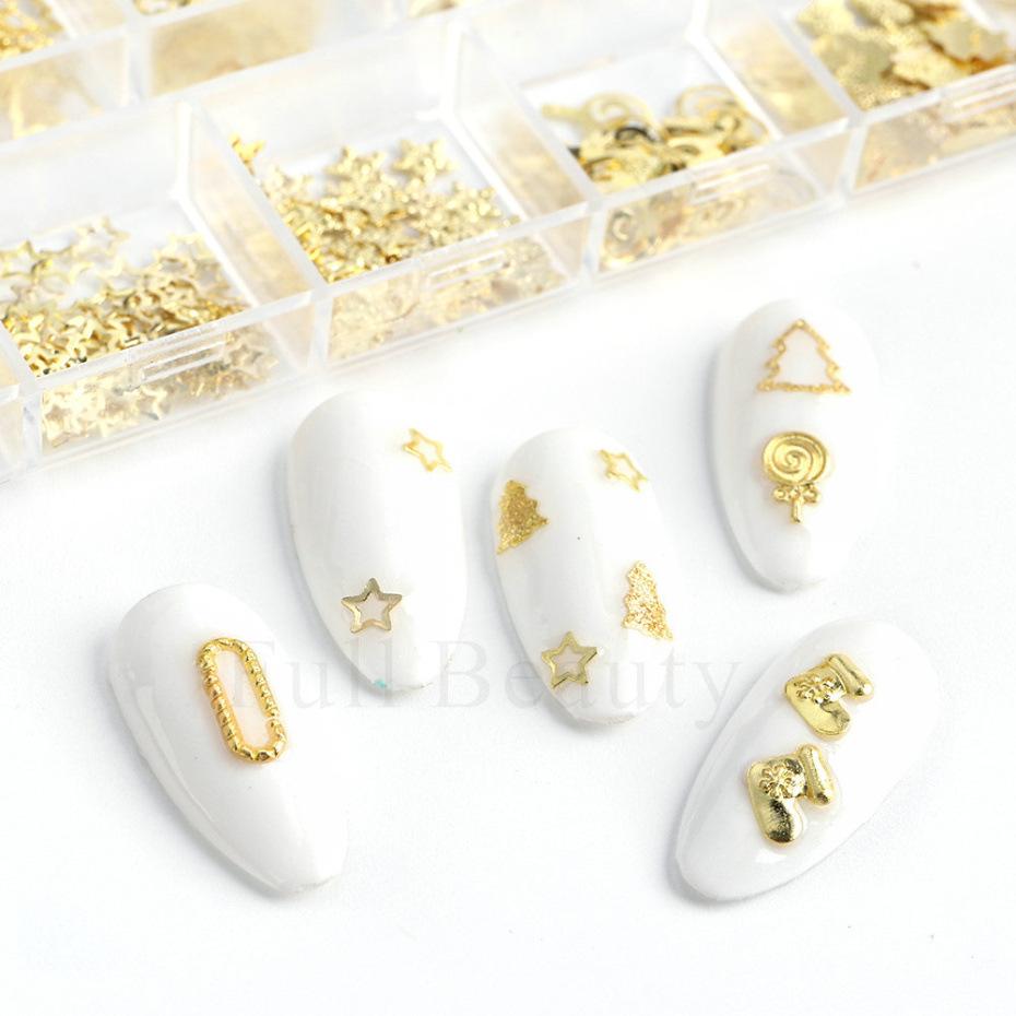 25 Stück Fingernagel-Schmuckanhänger Mit Stanzwerkzeug – Nageldekoration Für DIY Nailart, Ca. 10 Mm