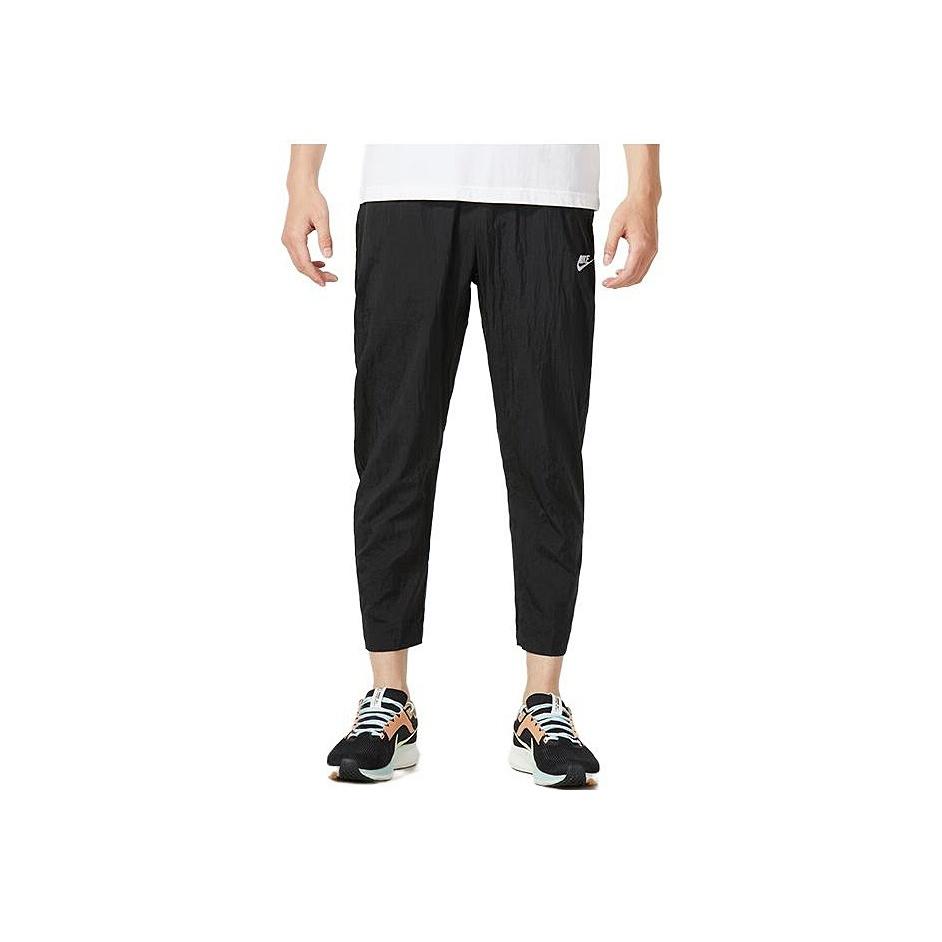 Nike Logo Embroidery Breathable Casual Sweatpants Men Bottoms Black FB7407-010