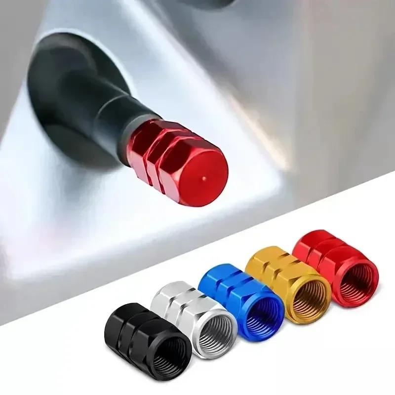 Car Wheel 4pcs Wheel Caps Theftproof Aluminum Alloy Tires Valves Tyre Stem Air Valve Caps Airtight Cover Car Accessories
