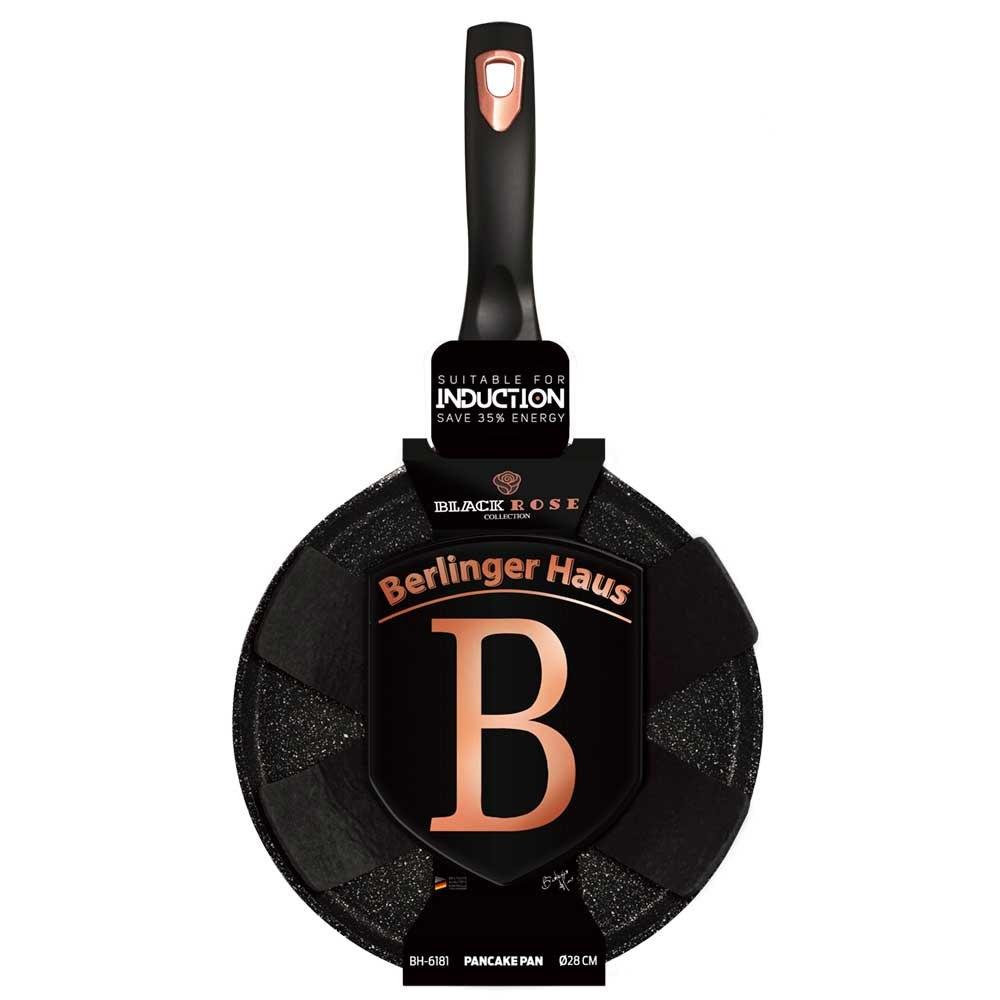 Granite Pancake Pan 28cm BERLINGER HAUS BH-6181 Black Rose