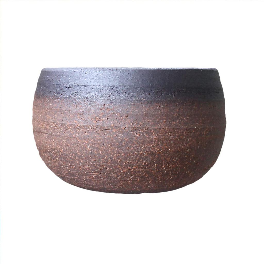 Umekichi Bonsai Black Round Bonsai Pot Yokkaichi Banko for Tuberous Compact Supplies, (2.5cm (approx. 8.5cm)), Ware, Wildflowers, Houseplants, Agave,