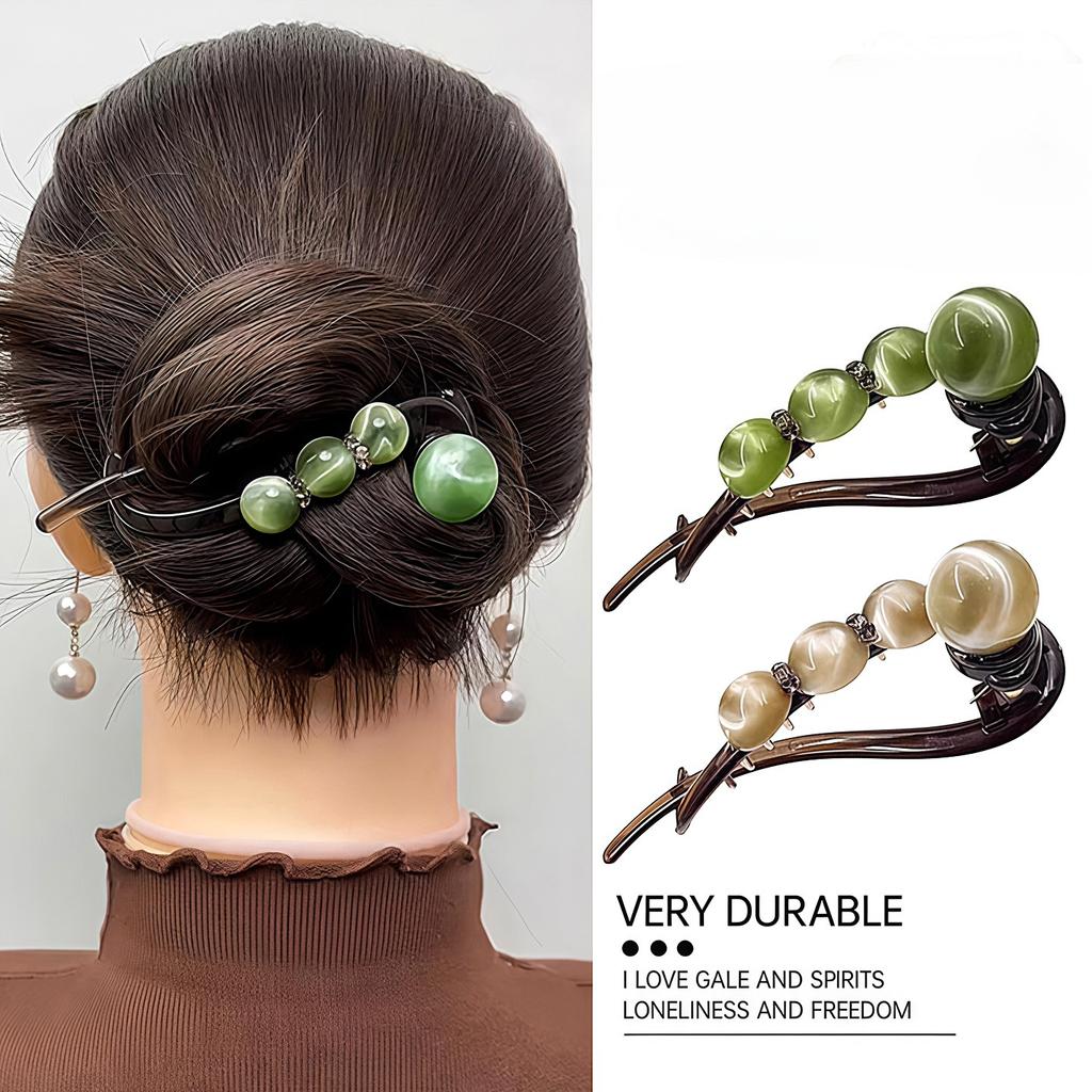Elegant Flower Hairpin for Women Girl Simple Solid Plastic One Word Twist Clip Hairpin Shark Clip Headwear Hair Style Accessorie