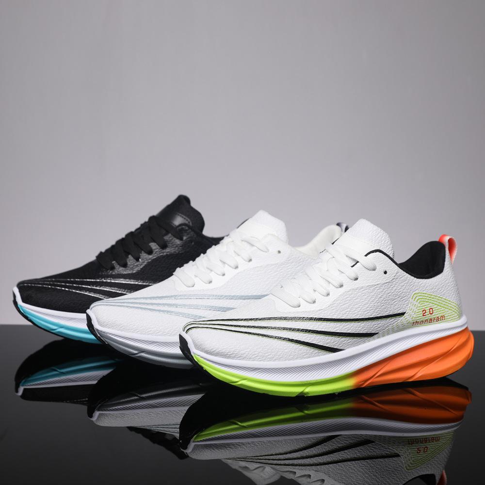 Spring and Summer New Men's Shoes Breathable Fly-woven Mesh Fashion Casual Trend Versatile Thick-soled Lightweight Running Sports Shoes