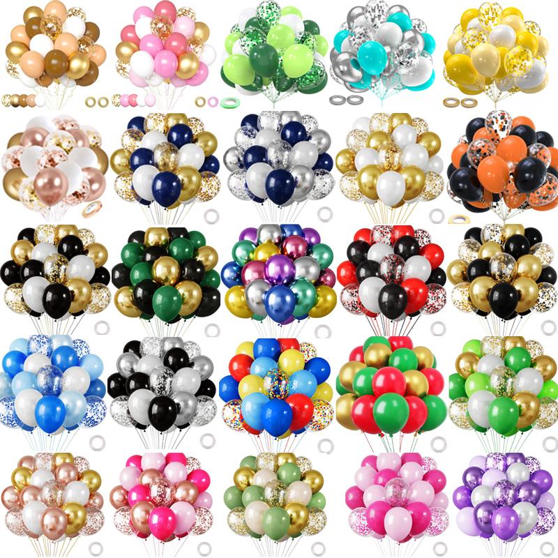 30pcs Chrome Latex Balloon White Pink Blue Helium Ball Wedding Adult Birthday Party Decoration Baby Shower Globos