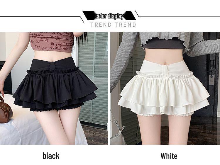 Hot Girl High Waist Ballet Style Skirt Pants: Puffy A-line, Anti-Exposure, Super Short