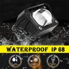 2Pcs 12D 3" 100W Led Motocycle Headlight 6000K 3000K LED Work Light Fog Lamp 12000LM for Moto Scooters ATV Car Truck 12V 24V