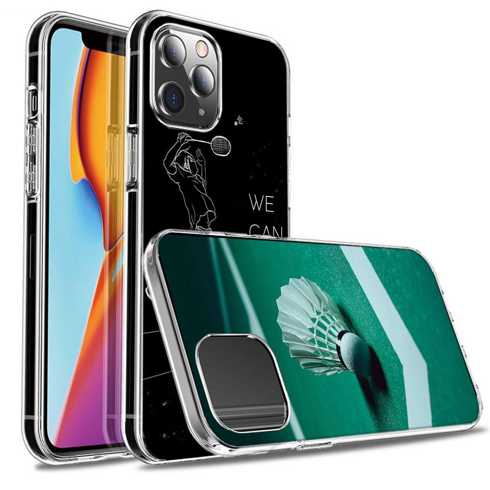 Badminton Sport Phone Case For Iphone 16E 15 Pro 14 Plus 17E 16 17 Pro Max Air 11 12 13 Mini Shockproof Capa Cute Cover TPU C
