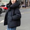 Women's  And Winter Fashion Short Down Cotton Jacket Solid Color Bread Clothes Jacket