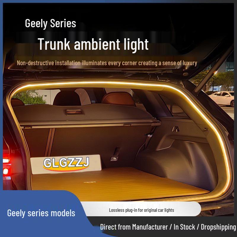 Compatible with Geely Xingyue L, Binyue, Boyue L, and Xingyao 8: Ambient LED Trunk and Tail Box Light.