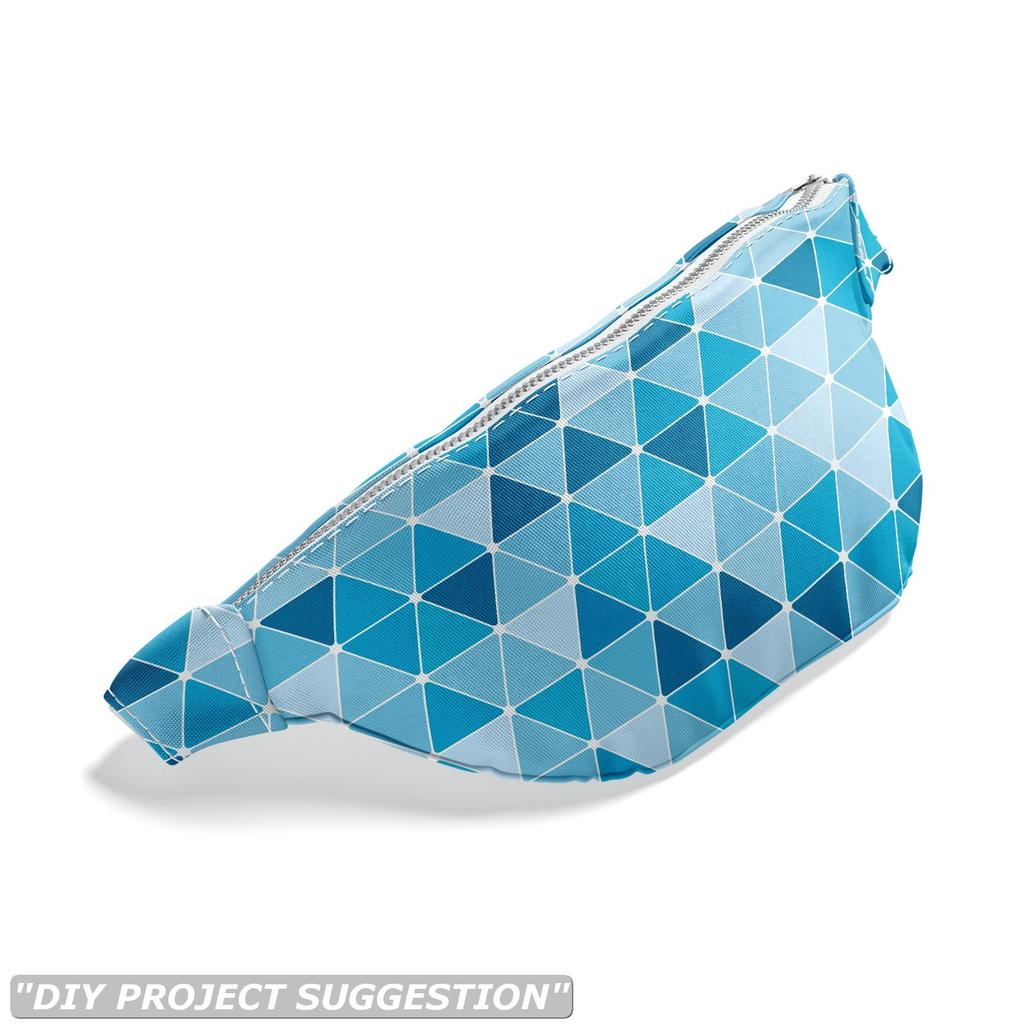 Outdoor Dekostoffe Oxford - Motiv Blaue Dreiecke I Dx051