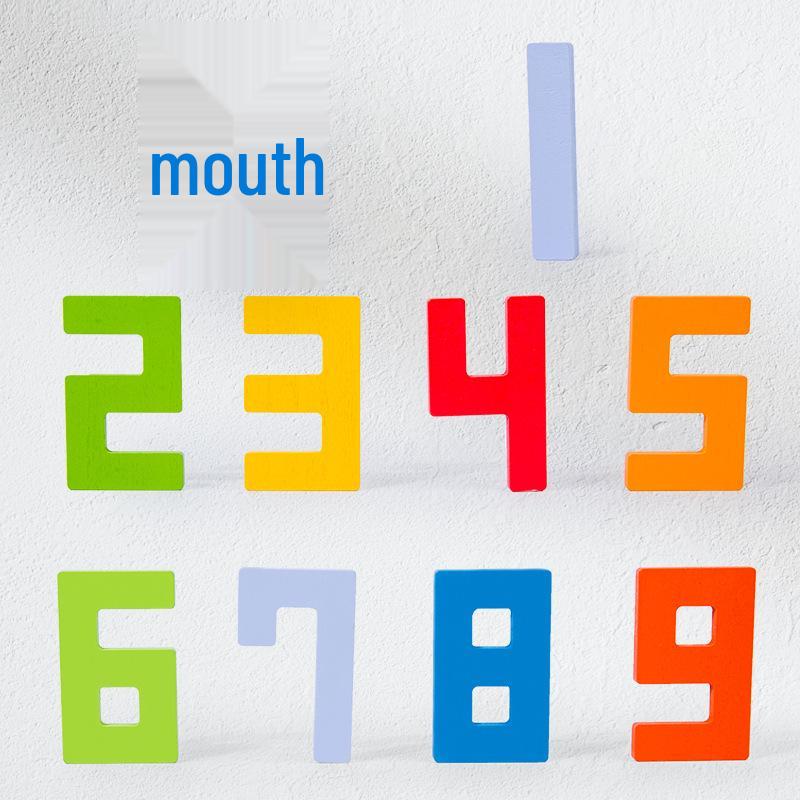 Grenzüberschreitendes Holzpuzzle: Frühe Bildung Logik- und Zahlen-Denkaufgabe für Kinder ab 3 Jahren