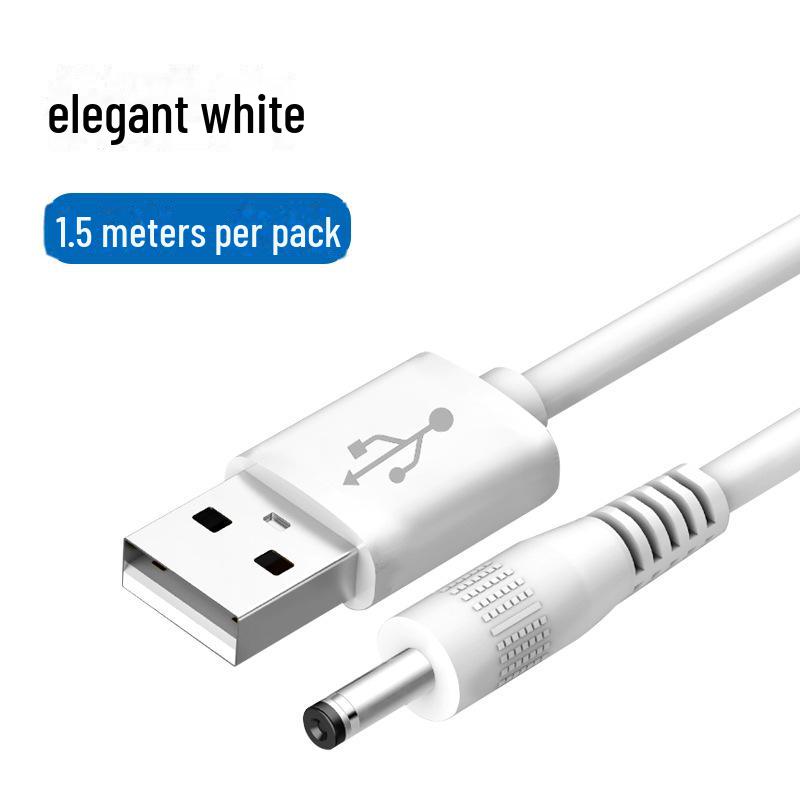 USB To DC 3.5mm Charging Cable for Electric Toothbrush, Speaker, Fan, and Cleansing Device