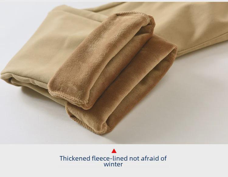 Warm Winter Khaki School Uniform Pants for Boys & Girls - Navy Blue