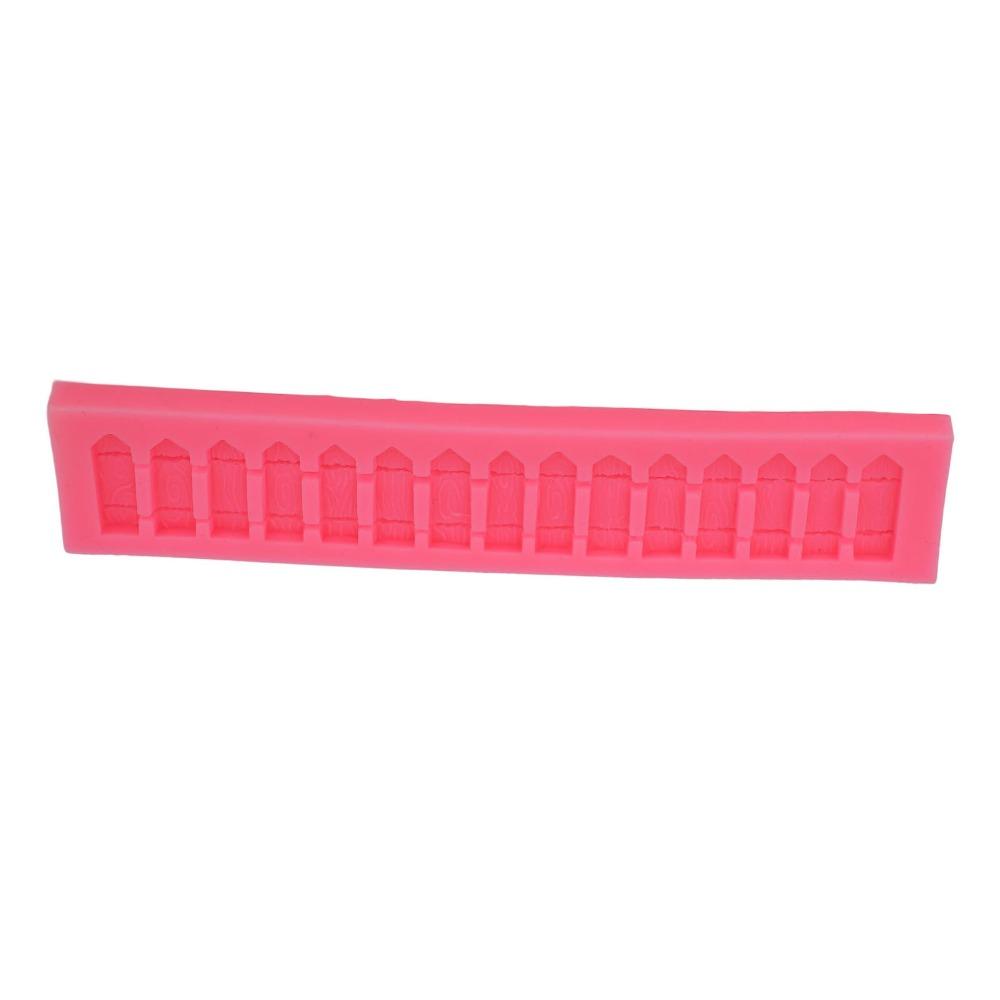 2pcs Non-Stick Surface Fondant Mold DIY Crafting Picket Fence Mold Silicone Cake Mold Baking