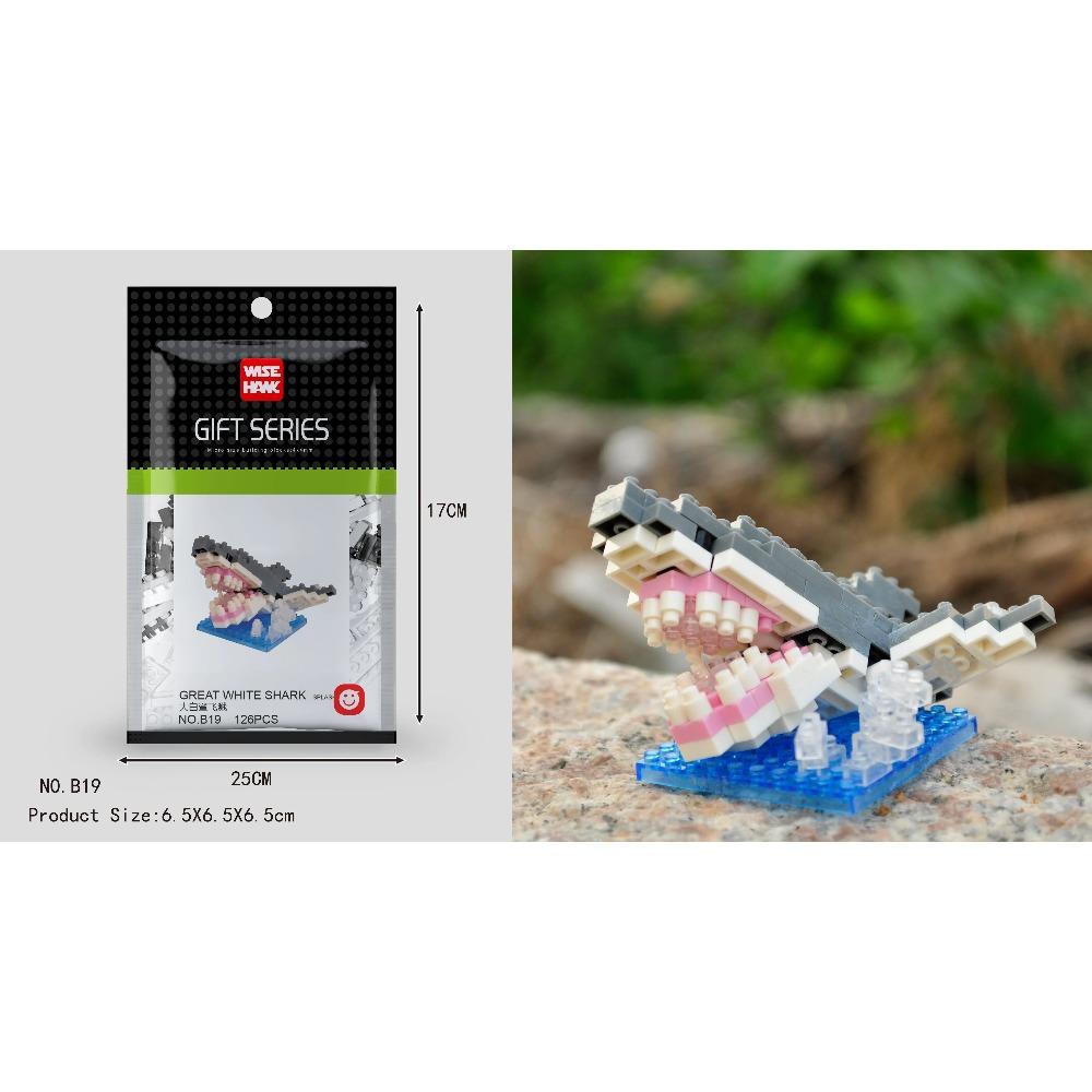 Mini Building Blocks 3D Animal Diamond Model Micro Bricks Dog Cat Bird Moose Wolf Panda Macaw Toys For Children Birthday Gifts