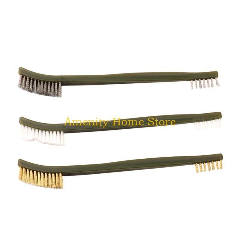 

F26C Steel/Nylon/Brass Wire Brush Rust Remover Small Brushes for Cleaning Paint Stripper Rustoleum Fabric Paint 3x