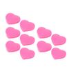 10 PCS Tennis Racket Vibration Dampener Heart Shape Silicone Tennis Shock Absorber Pink