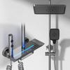 Duscharmatur-System mit Temperatur-Digitalanzeige Duschset Duschkopf Warm Kalt Messing Badarmatur Badezimmerset Wandmontage