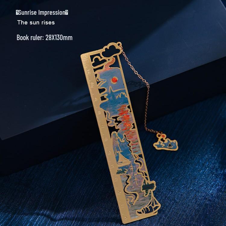 

Надихаюча металева закладка-лінійка в китайському стилі - Портативний подарунок для студентів та вчителів Cardstock