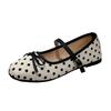 Frühling und Sommer Neue Weiche Sohle Rutschfest Bequem Runde Spitze Flache Schuhe Damen Polka Dot Flacher Ausschnitt Niedrige Schuhe