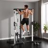 Power Tower Fitness Station with Lat Pulldown, Pull-Up Bar Curl/Rowing Bar Handles, 15-Way Adjustable