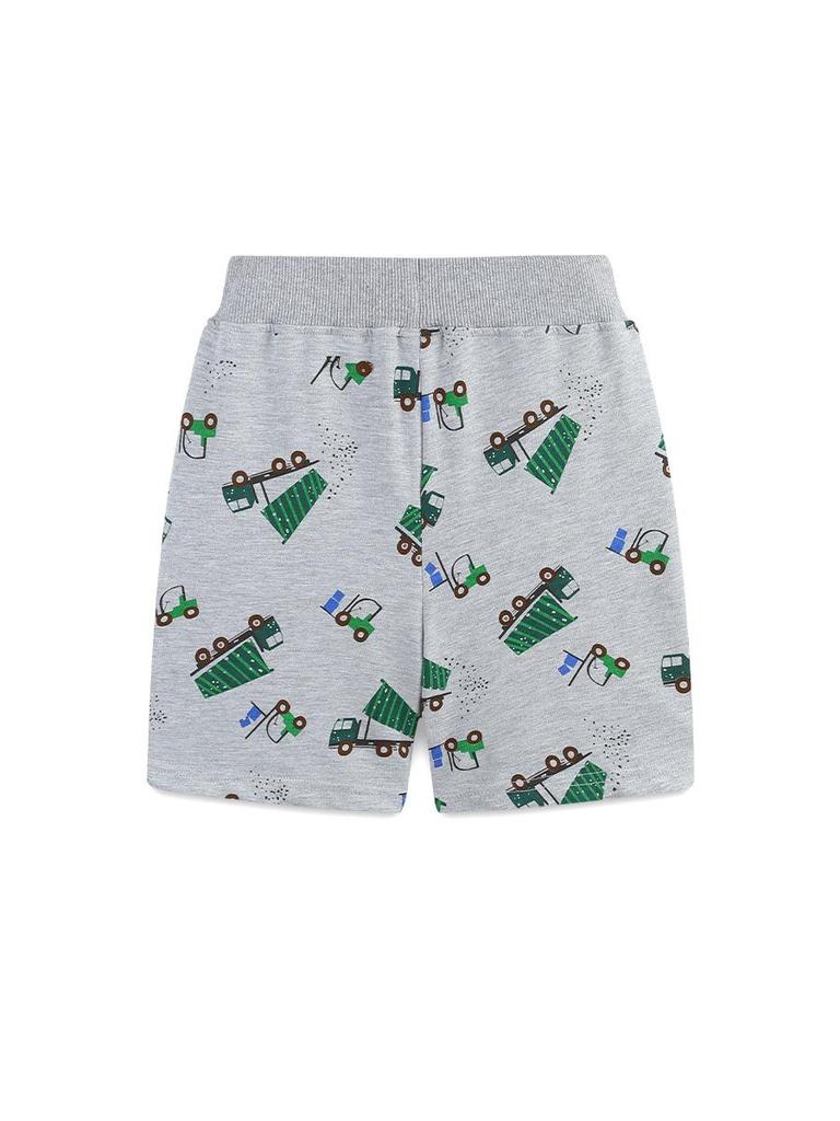 European & American Style Boys' Printed Casual Knit Cotton Shorts for Summer