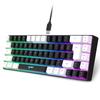 Teclado Mecânico para Jogos V200 68 Teclas 20 Retroiluminação RGB Teclado de Membrana Cabo USB Tipo C para Jogadores e Trabalhadores de Escritório