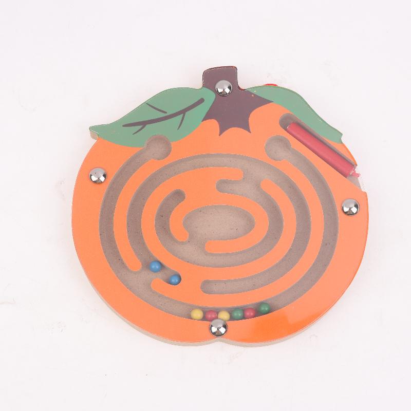 Magnetic Pen Maze Toy With Magnetic Beads, Wooden, Educational Early Childhood Toy, Kindergarten Gift Toy