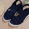 Plus Size Women's Knit Sport Sandals with Thick, Soft Soles - European & American Style, Comfortable Outdoor Footwear