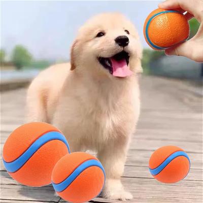 2 Stück Strapazierfähige Gummi-Hundekauspielbälle Orange Strapazierfähiges Gummi | Kausicher, Interaktives Training & Erzieherisch | Mittlere Rassen
