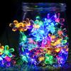 Super Bright Peach Blossom Garland Solar Led Colorful Lights Outdoor Decoration Mtltiple Sizes