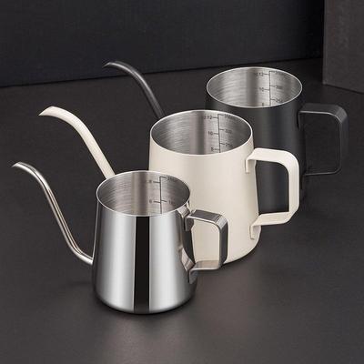 Hassas Damlama Demleme için Paslanmaz Çelik Uzun Ağızlı Dökme Kahve Kettle'ı
