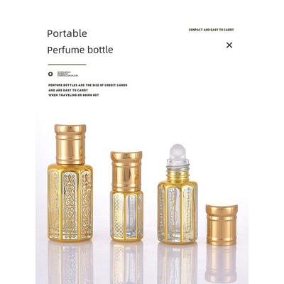 New Product 3ml 6ml 12ml Perfume Refillable Bottles Travel Portable Essential Oil Roller Bottles Glass Empty Bottles Sample Artifact