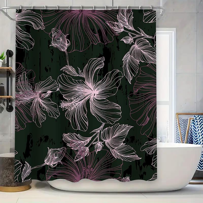 

Vintage Floral Shower Curtain Waterproof Home Decor Bathrooms Decoration Bathroom Supplies White Bathtub Backgrounds Wall Hangin 90x180cm