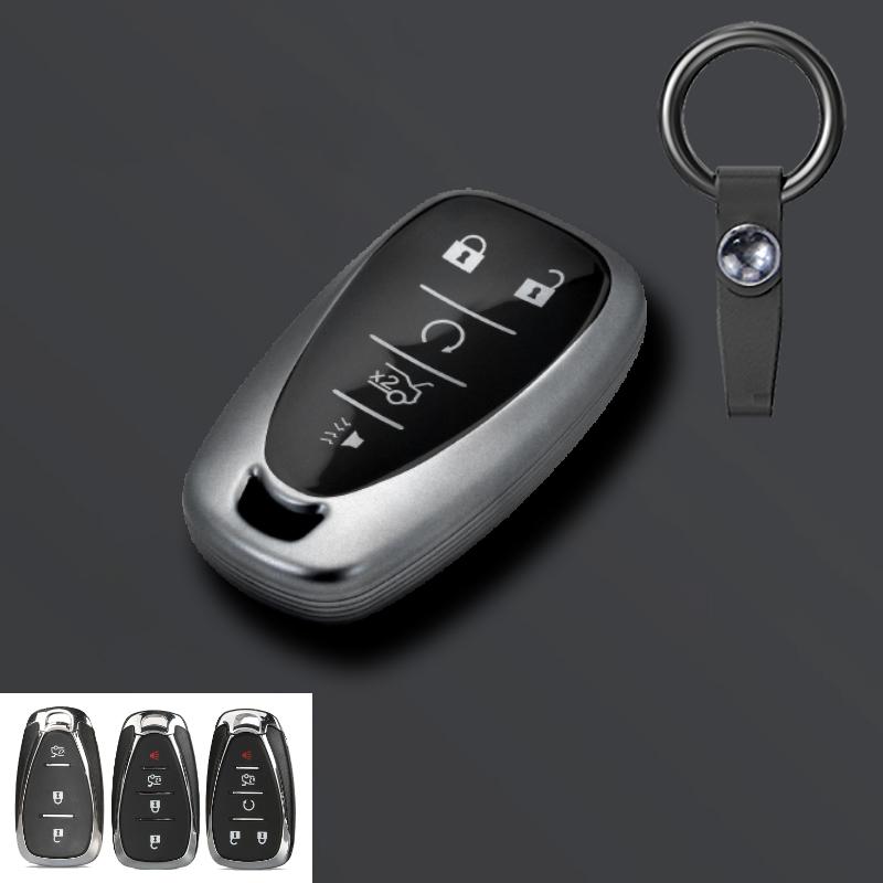 Grey Tpu Car Key Cover Case For Chevrolet Onix Equino Orlando Cruze Spark Sonic Camaro Volt Bolt Trax Malibu Blazer Traverse