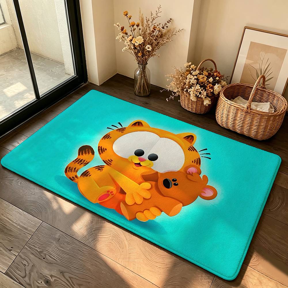 Anime-G-garfieldS Cute Carpet Bathroom Anti-slip Mat Door Mat Home Decoration Mat Entrance Door Mat Scratch-resistant Door Mat