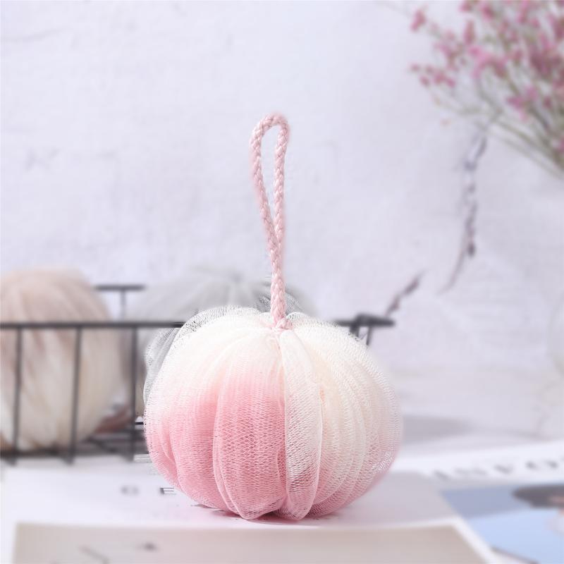 Soft Bath Scrub Bath Ball Body Clean Bath Puff Bathroom Supplies Pumpkin Shape Scrubbing Bubble Shower Mesh Sponge Back Brush